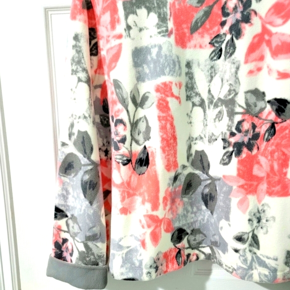 Alia Petite Women's Floral Full-Zip Sweater Size L - Picture 11 of 15